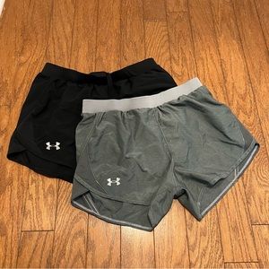 Under Armour Women's UA Fly by Running Shorts | Color: Black & Gray | Size: S